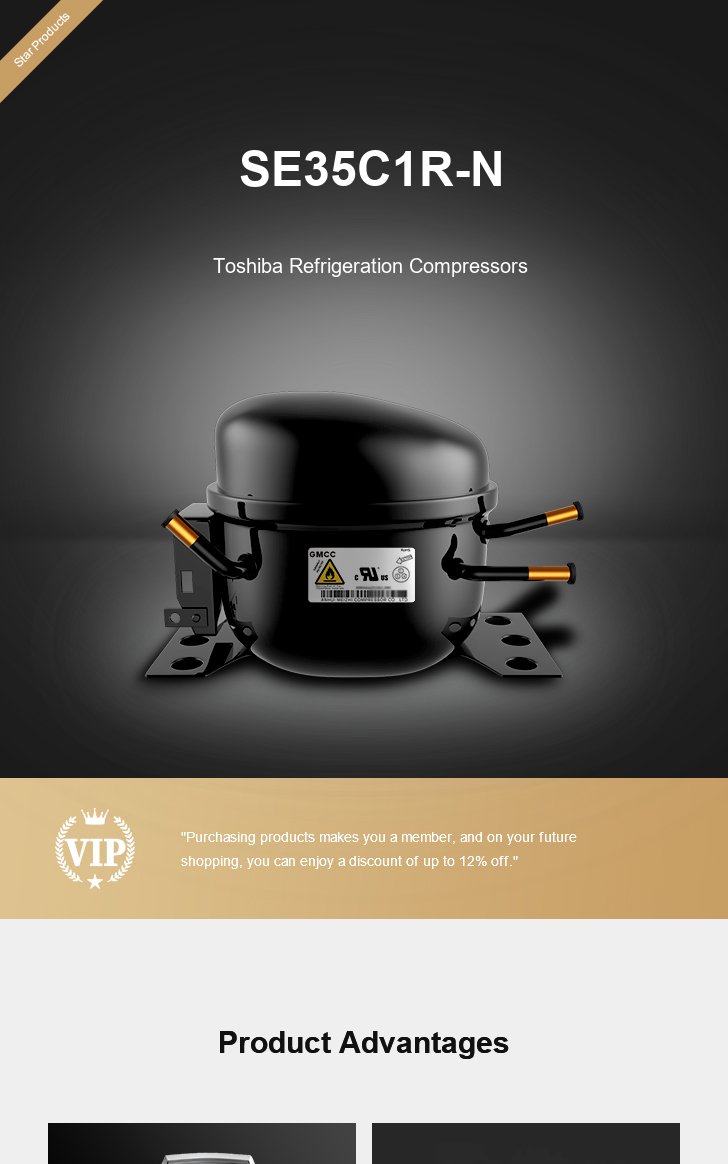 Toshiba Compressor SE35C1R-N, technical parameters pdf, structure diagram